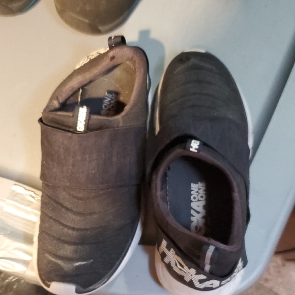 Hoka One One Shoes - Hoka One One Black Slip-On Sneakers